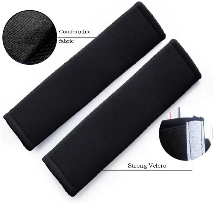 2PCS Auto Seatbelt Cover for Dodge Challenger 2008–2023, Seatbelt Shoulder Pad, Vehicle Seat Belt Pads, Seatbelt Protector, Safety Belt Cover,White-Mesh Surface