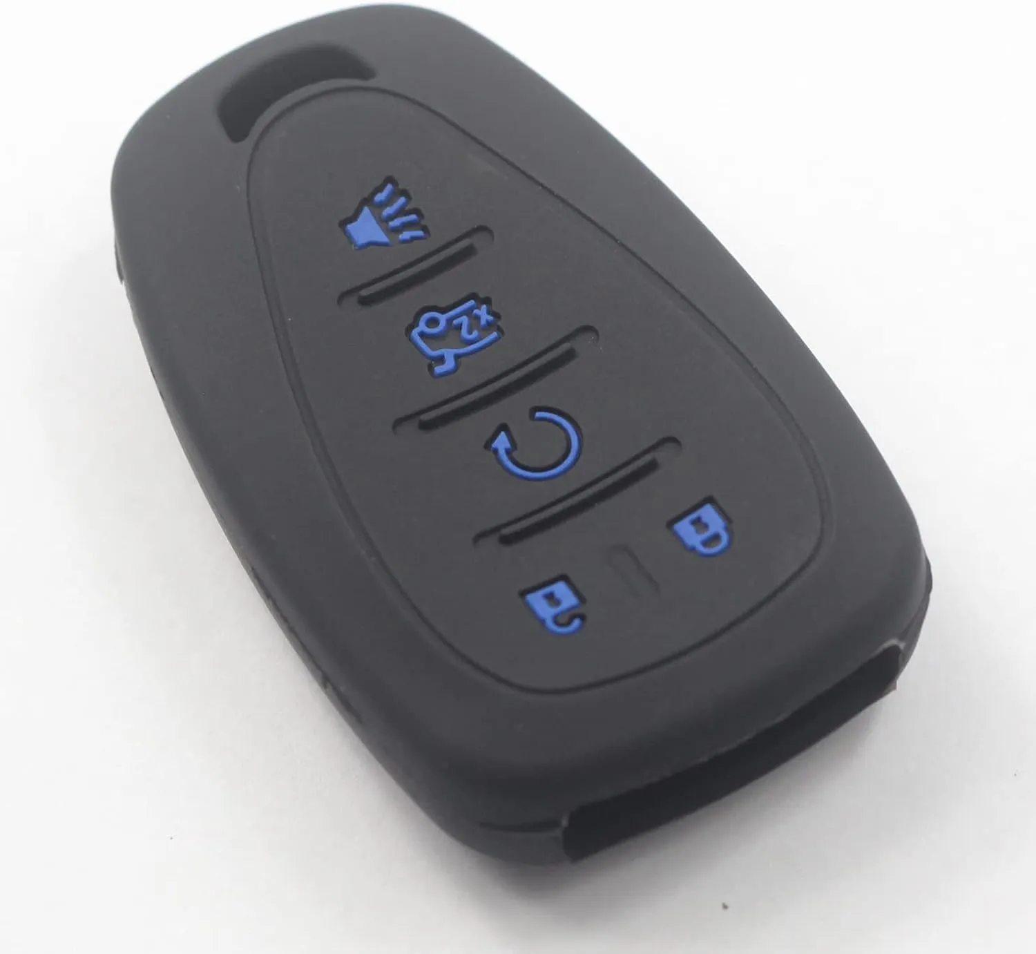 2Pcs Rubber Silicone 5 Buttons Remote Smart Key Fob Cover Case Protector Keyless with Keychain Compatible with Chevrolet Chevy Traverse Blazer Trailblazer Camaro Malibu Equinox Sonic Cruze