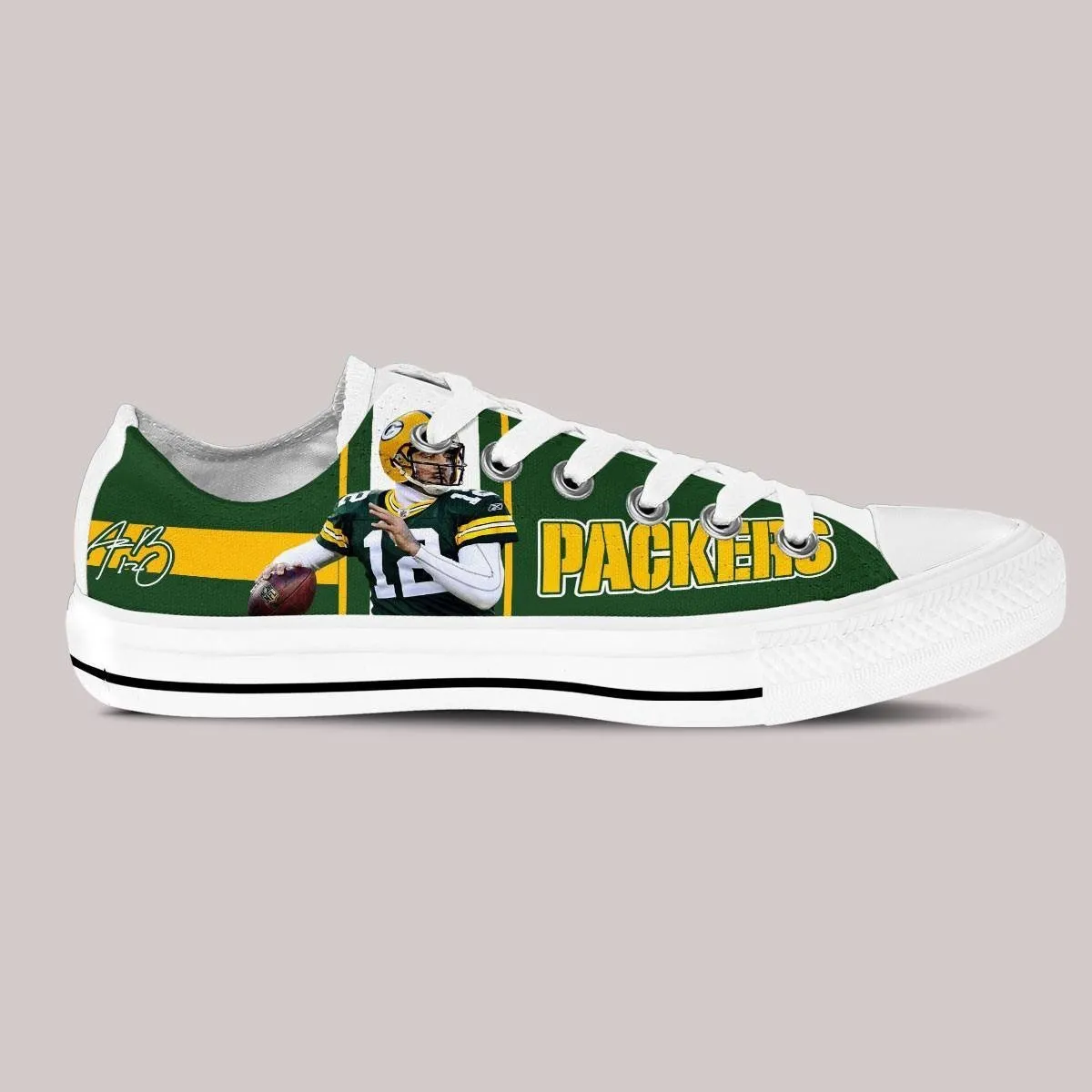 aaron rodgers ladies low cut sneakers