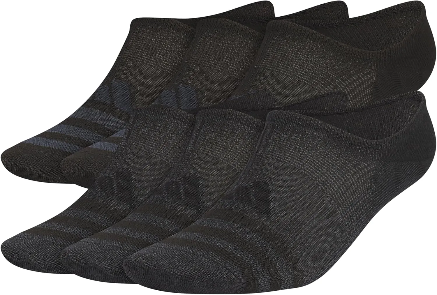adidas Men's Superlite 3.0 Super No Show Socks (6-Pair) Ultra Low-Profile, Arch Compression for Secure Fit