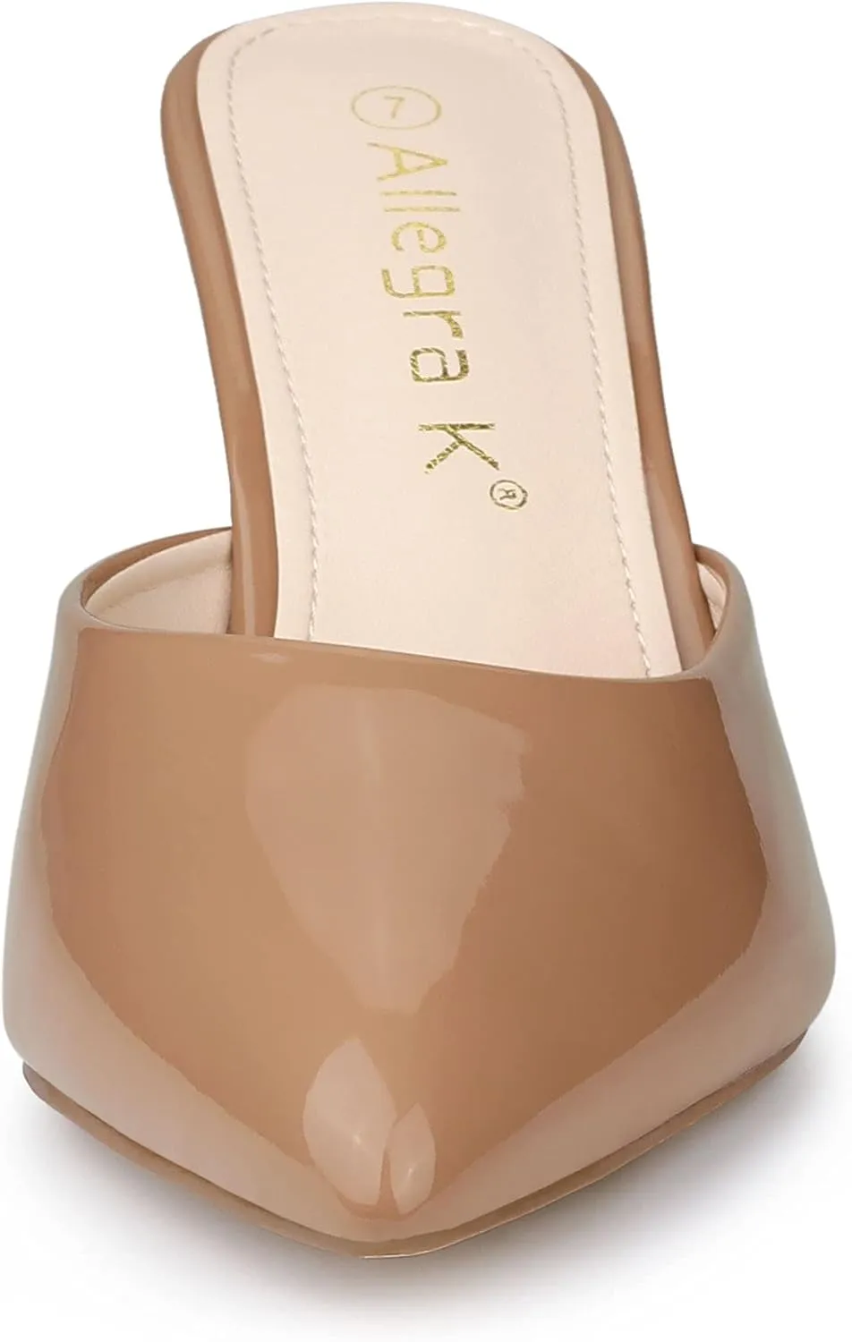 Allegra K Women's Pointed Toe Stiletto Heels Slide Mules