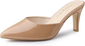Allegra K Women's Pointed Toe Stiletto Heels Slide Mules
