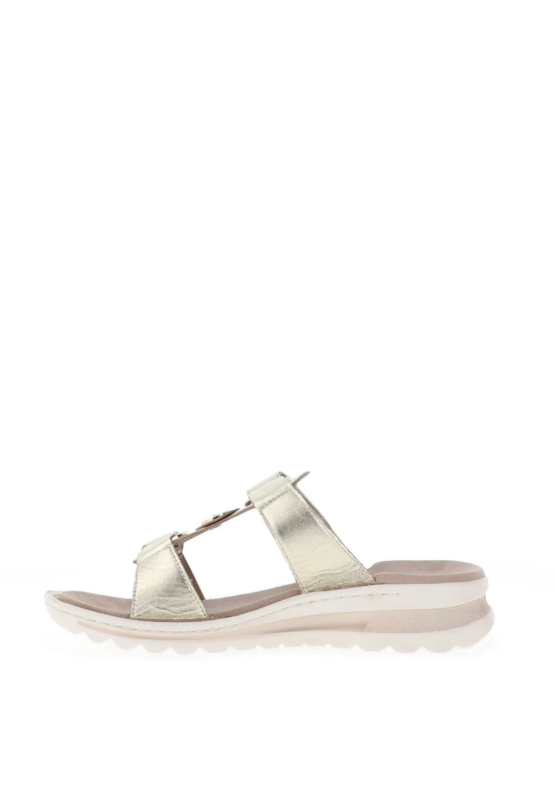 Ara Tampa Metallic Mule Sandals, Gold