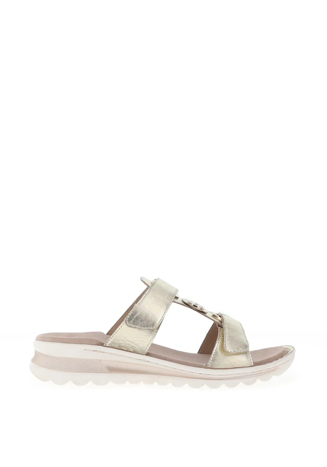 Ara Tampa Metallic Mule Sandals, Gold