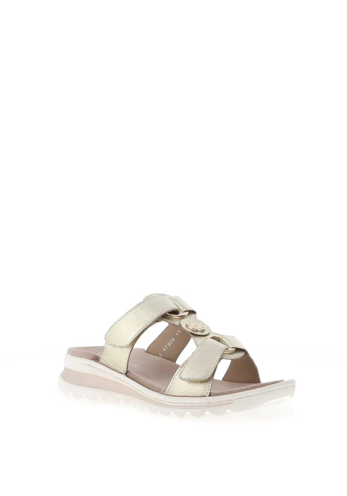 Ara Tampa Metallic Mule Sandals, Gold