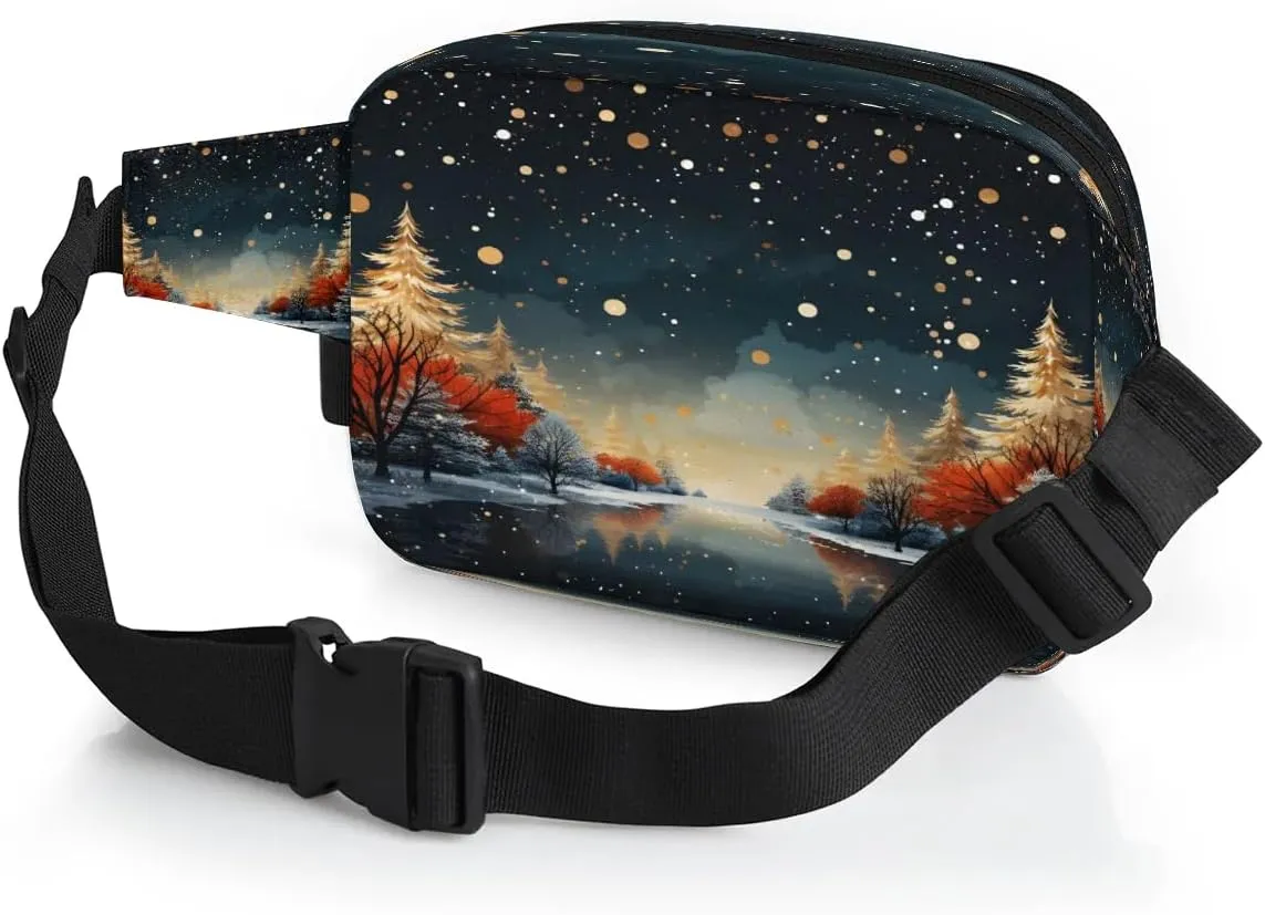 Art Abstract Printing Fanny Packs for Women Men Waterproof Waist Bag with Adjustable Strap Belt Bag for Travel Running Hiking