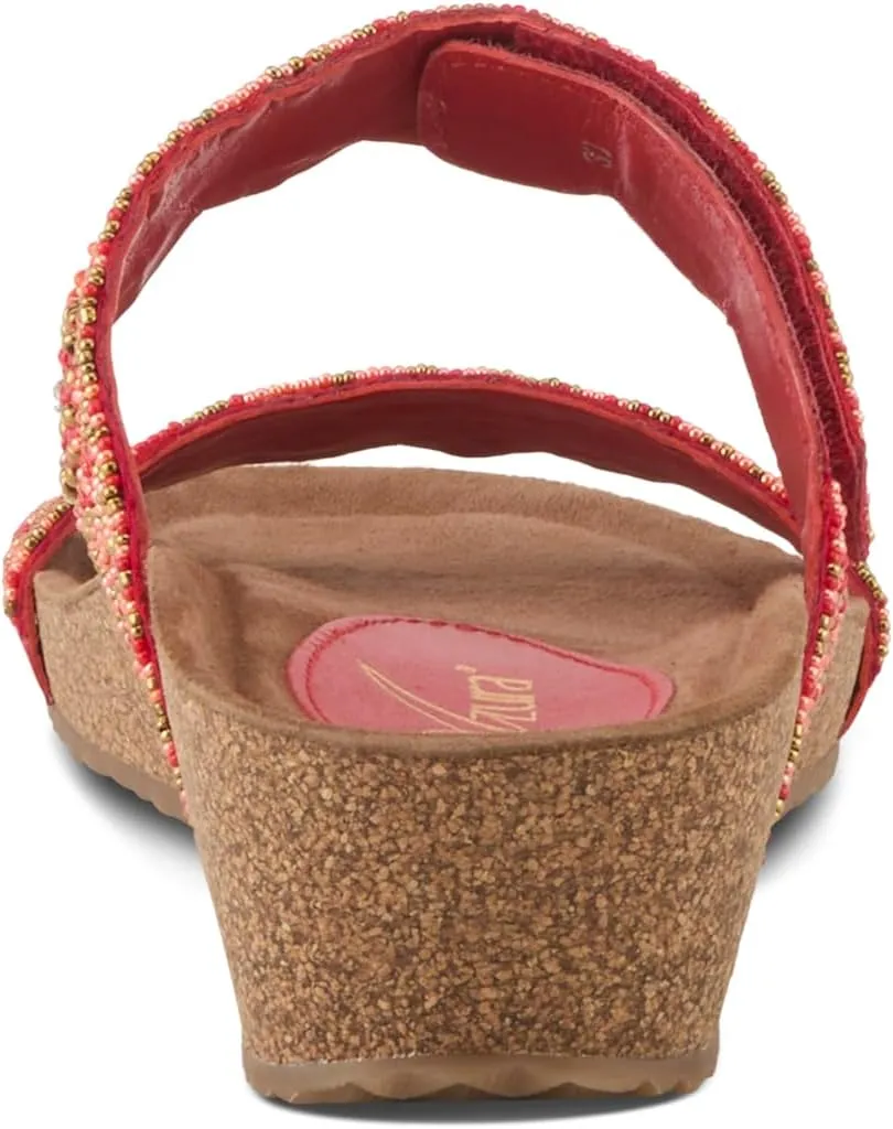 Azura Bahama Slide Sandals | Women's Footwear with Beads, Crystals & Cork Wedge