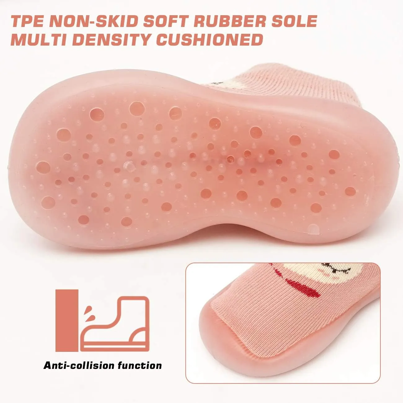 Baby Toddler Slippers Socks Non-Skid Soft Sole Infant Boys Girls Slippers Socks First Walker Breathable Indoor Floor Shoes Socks