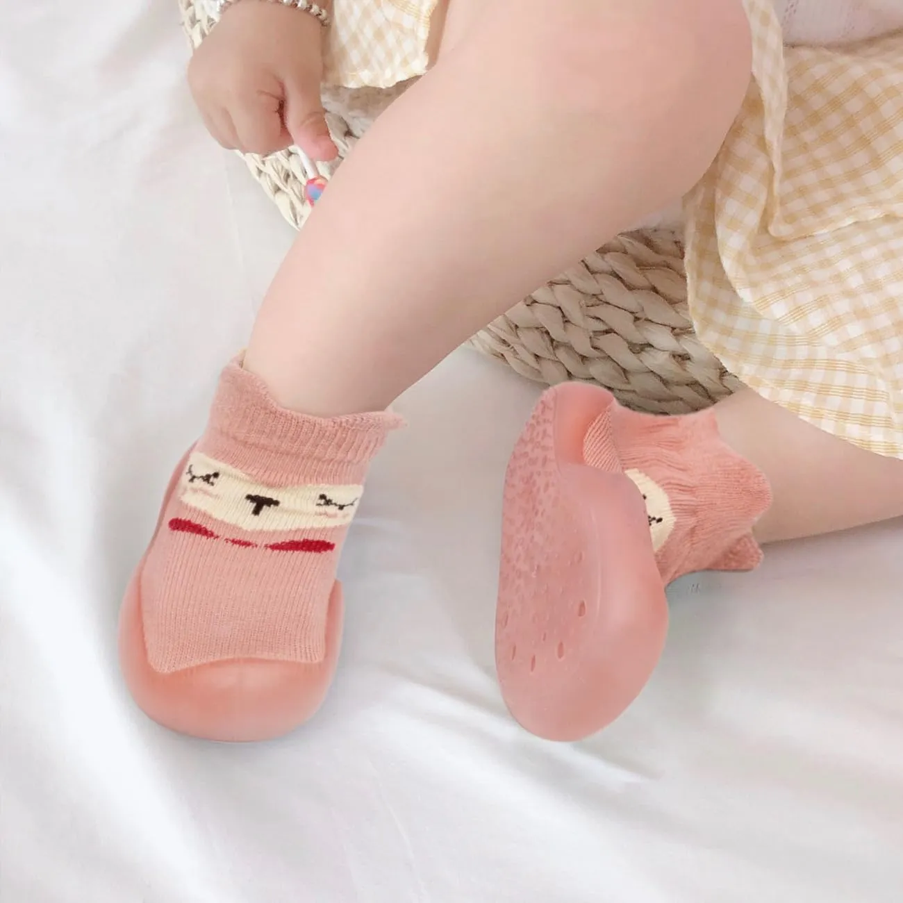 Baby Toddler Slippers Socks Non-Skid Soft Sole Infant Boys Girls Slippers Socks First Walker Breathable Indoor Floor Shoes Socks