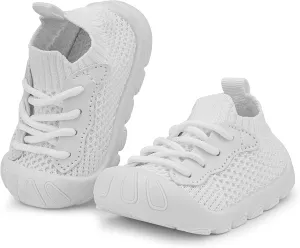 Baby Walking Shoes Toddler Girl Boy Soft Sole Breathable Cotton Canvas Shoes Infant Lightweight Non-Slip Safer Slip-on First Walkers Shoes Casual Tennis Wide Sneakers Rubber Soles Running Outdoor