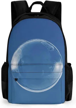 Backpack for Men Women Laptop Backpack A Soap Bubble Casual Daypack Laptop Bag for Travel