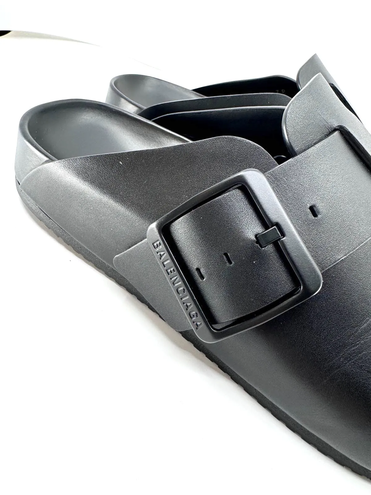 BALENCIAGA SUNDAY CALFSKIN LEATHER MULE CLOGS