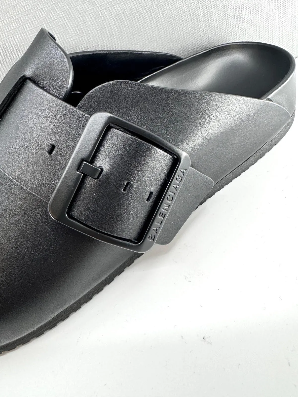 BALENCIAGA SUNDAY CALFSKIN LEATHER MULE CLOGS