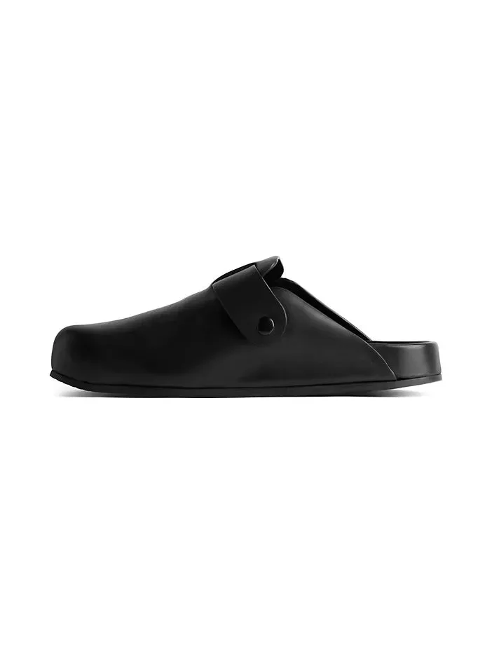 BALENCIAGA SUNDAY CALFSKIN LEATHER MULE CLOGS