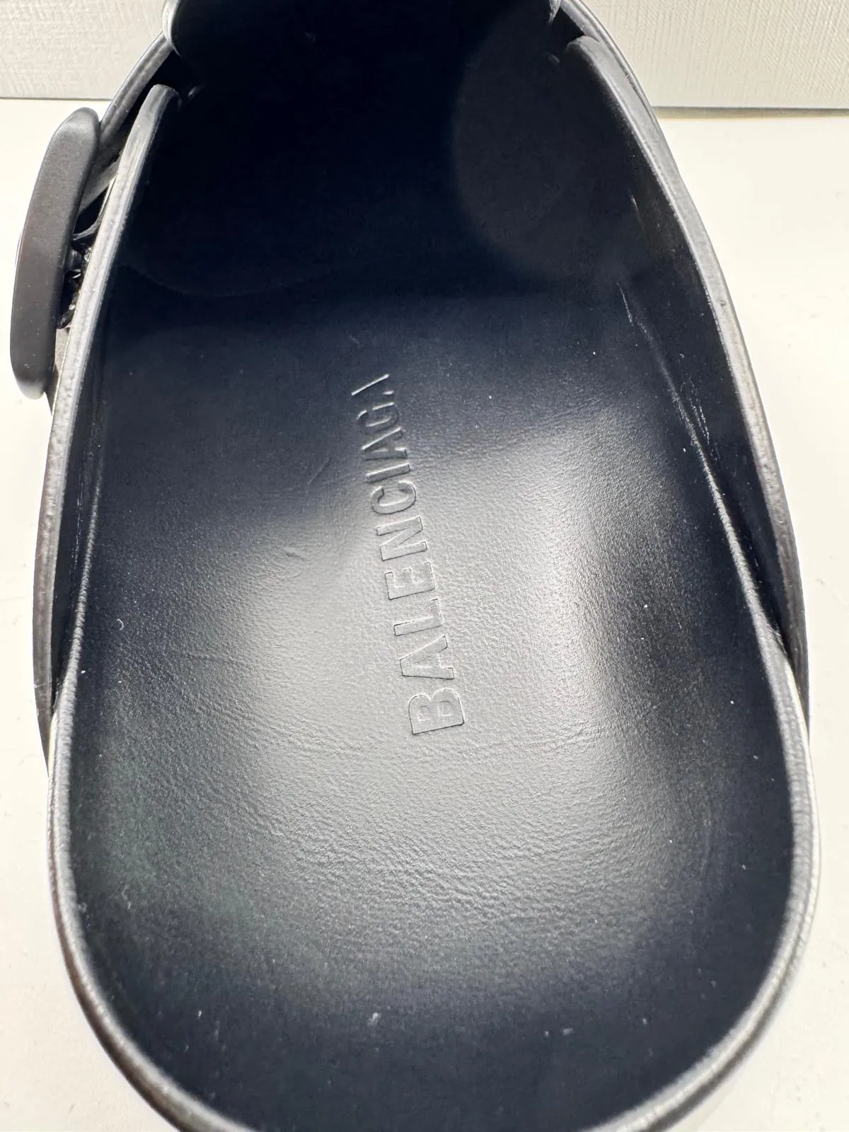 BALENCIAGA SUNDAY CALFSKIN LEATHER MULE CLOGS