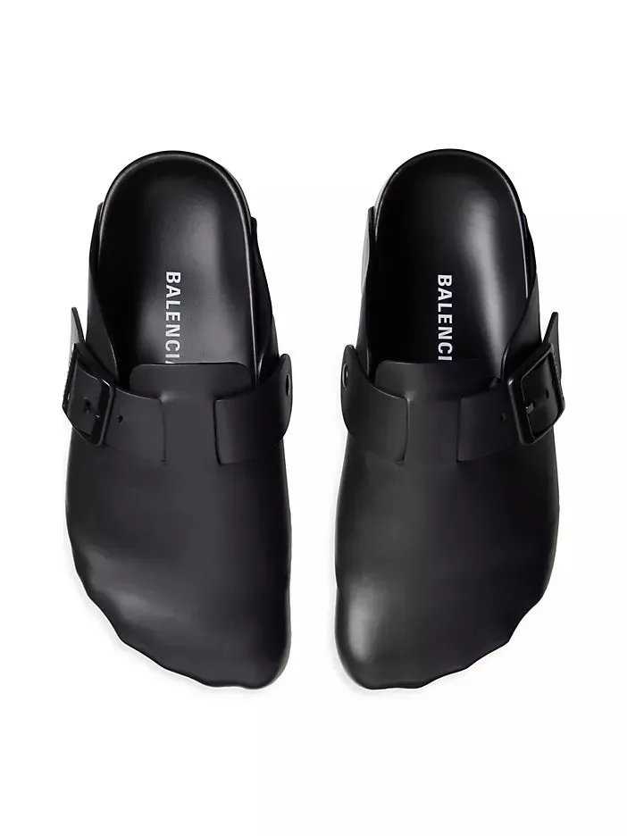 BALENCIAGA SUNDAY CALFSKIN LEATHER MULE CLOGS