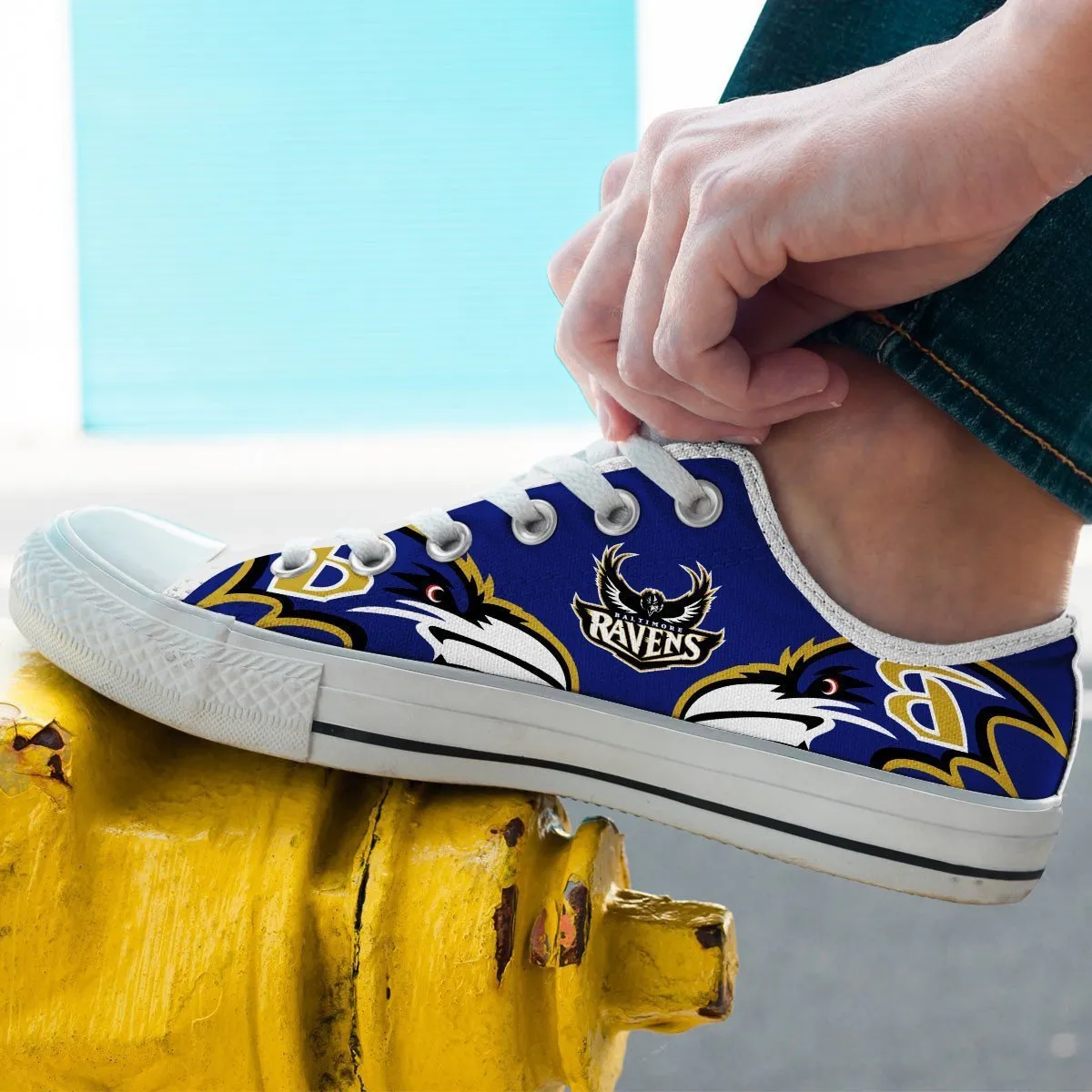 baltimore ravens mens low cut sneakers cut