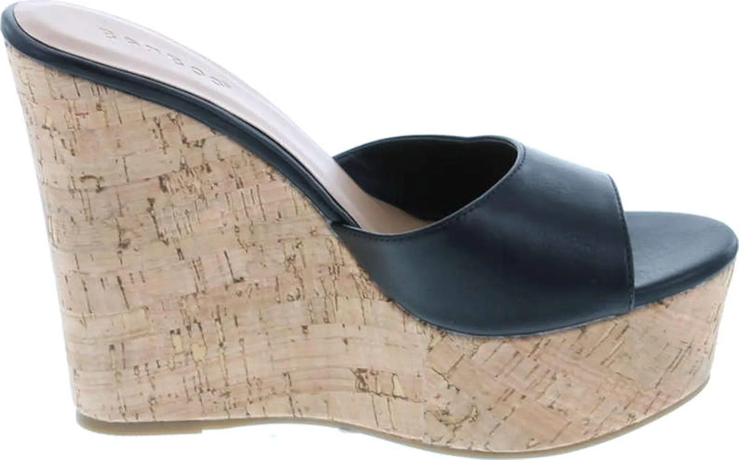BAMBOO® Women's Clear Band Platform Wedge Slide