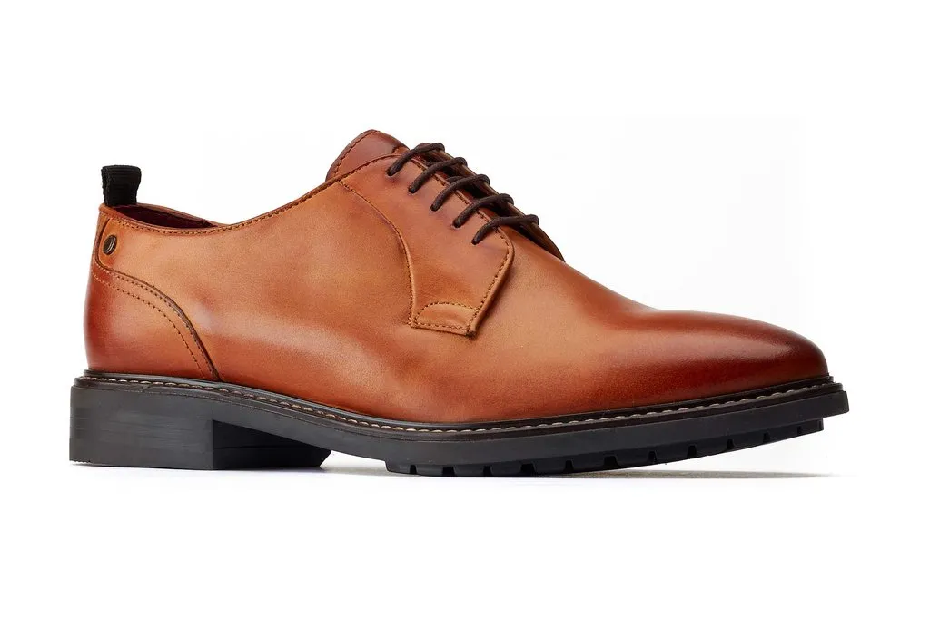 Base London Boston Washed Tan Derby Style Shoe