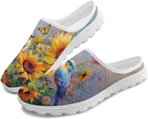 Binienty Womens Mule Shoes Slip on Mesh Garden Clogs Fashion Four Seasons Walking Shoe Outdoor Footwear