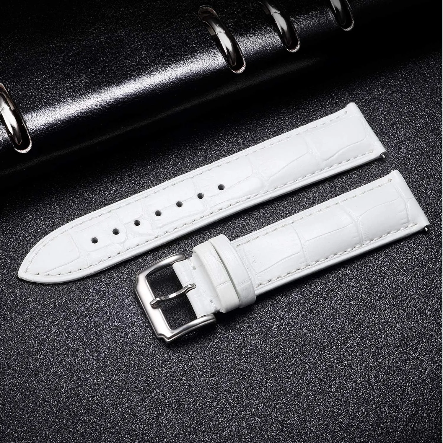 BINLUN Genuine Leather Watch Bands Women Men Quick Release Leather Watch Straps Replacement with 12 Colors Option (10mm, 12mm, 14mm, 15mm, 16mm, 17mm, 18mm, 19mm, 20mm, 21mm, 22mm, 23mm)