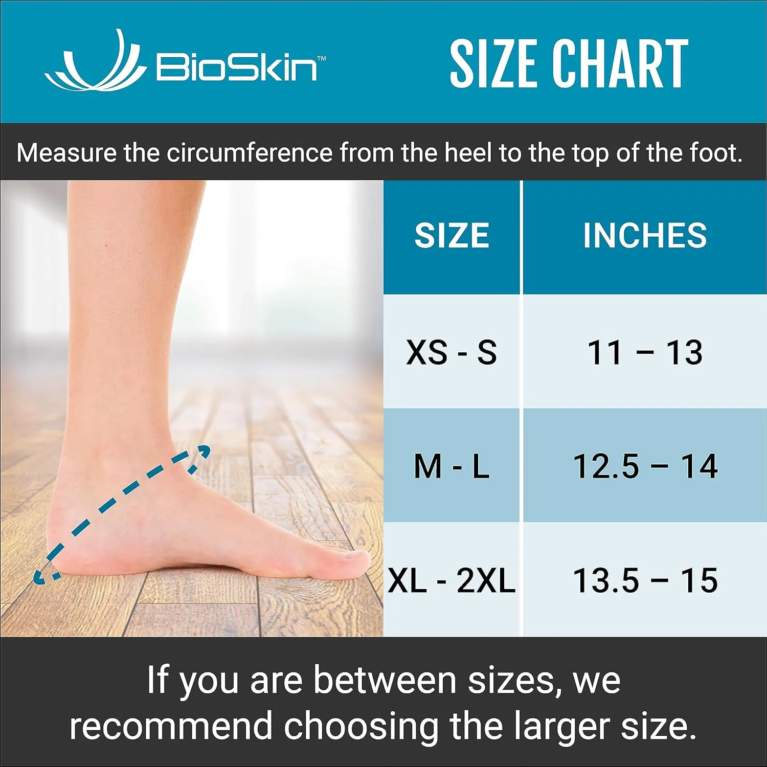 BioSkin Ankle Compression Brace - Ankle Wrap for Sprained Ankle, Post Injury Ankle Brace, Ankle Support Brace for Women and Men, Swollen Feet Relief, HSA or FSA Eligible