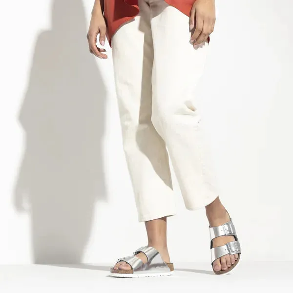 BIRKENSTOCK - ARIZONA DOUBLE STRAP MULE - SILVER