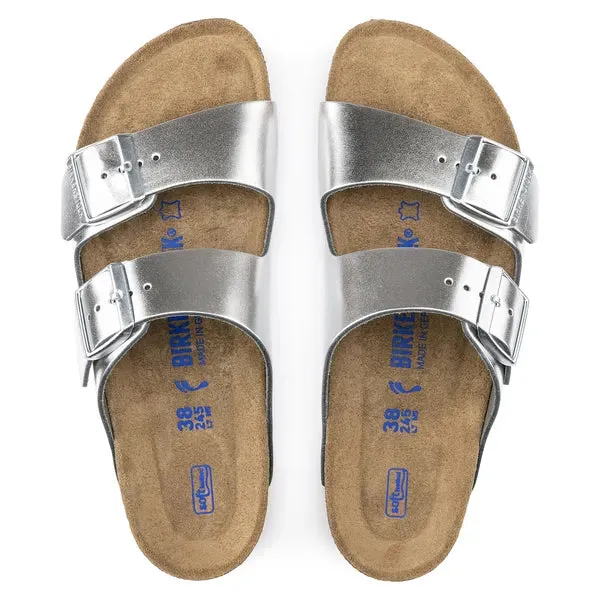 BIRKENSTOCK - ARIZONA DOUBLE STRAP MULE - SILVER