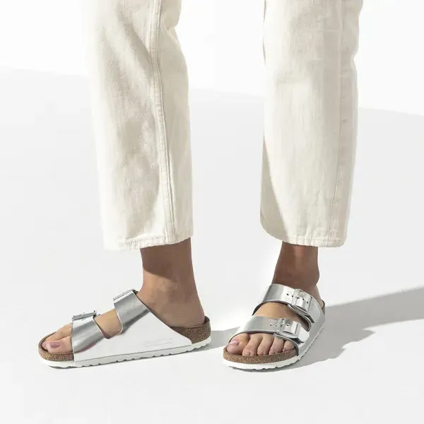 BIRKENSTOCK - ARIZONA DOUBLE STRAP MULE - SILVER
