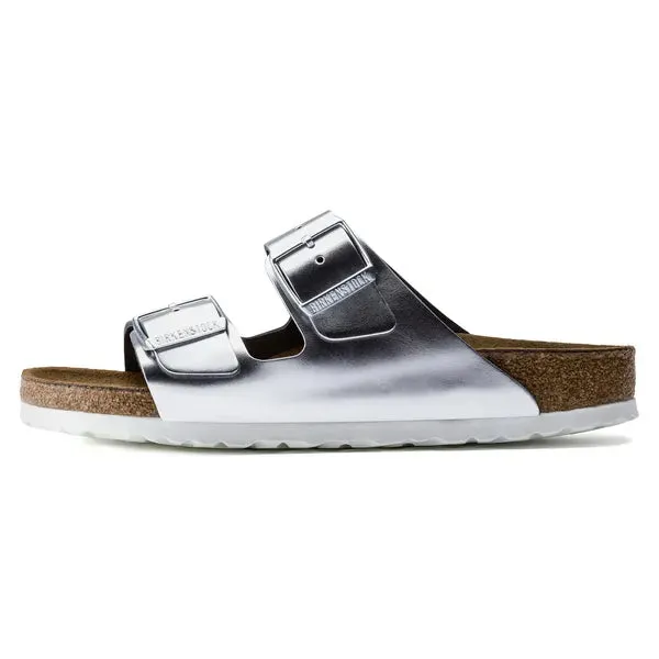 BIRKENSTOCK - ARIZONA DOUBLE STRAP MULE - SILVER