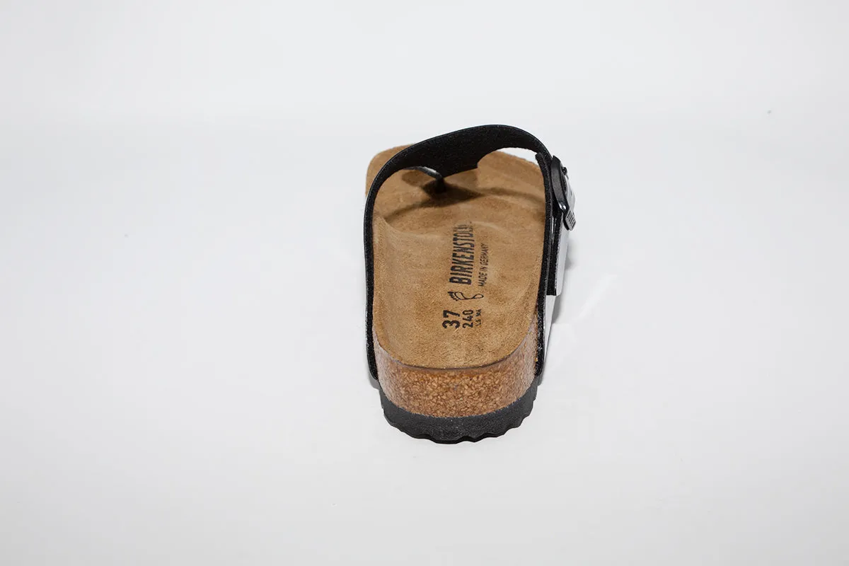 BIRKENSTOCK - GIZEH TOE POST MULE - BLACK PATENT