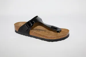 BIRKENSTOCK - GIZEH TOE POST MULE - BLACK PATENT