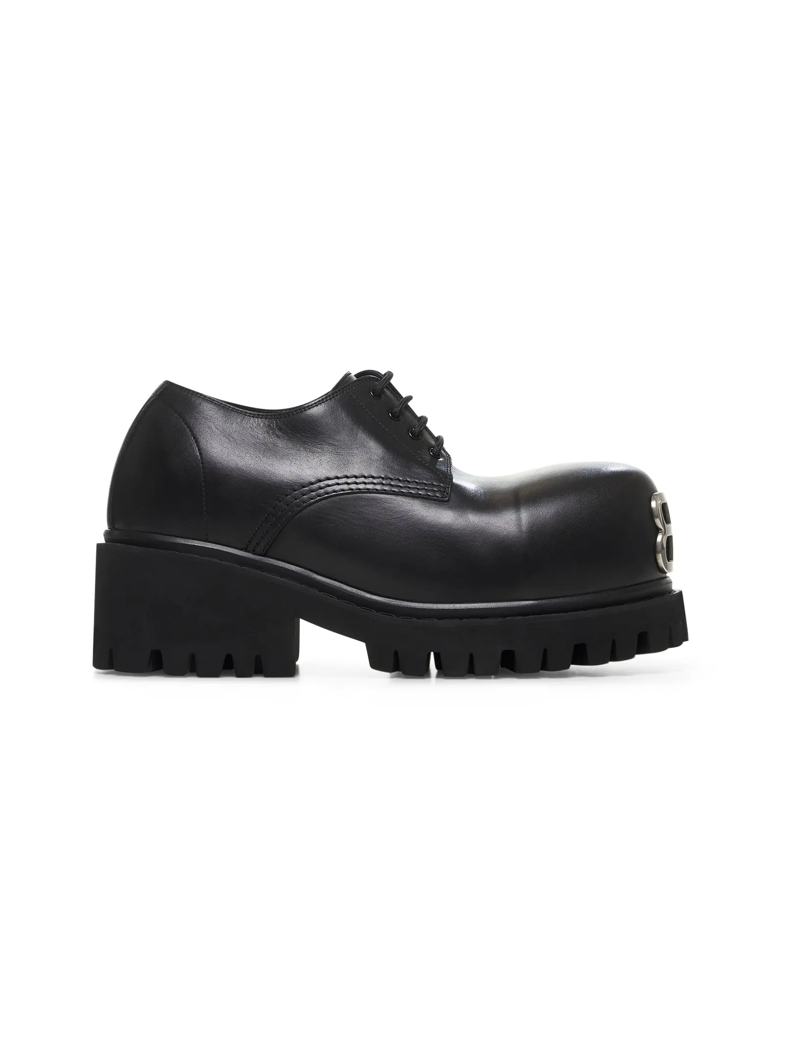 Black leather Stomper derby