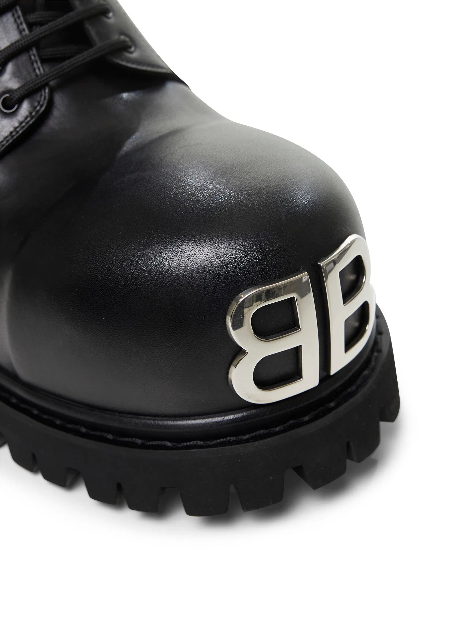 Black leather Stomper derby