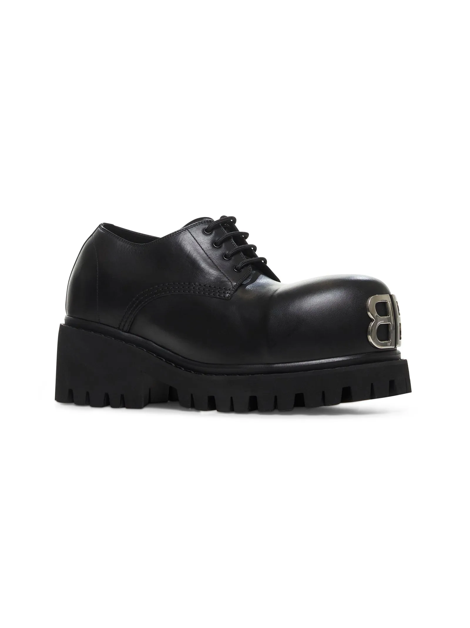 Black leather Stomper derby