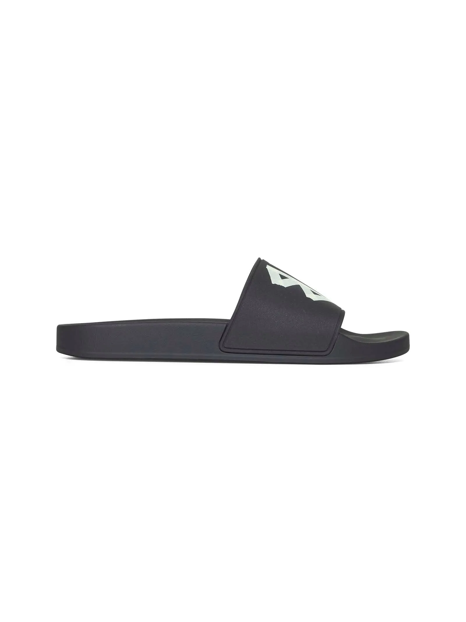 Black rubber Slide Pool sandals