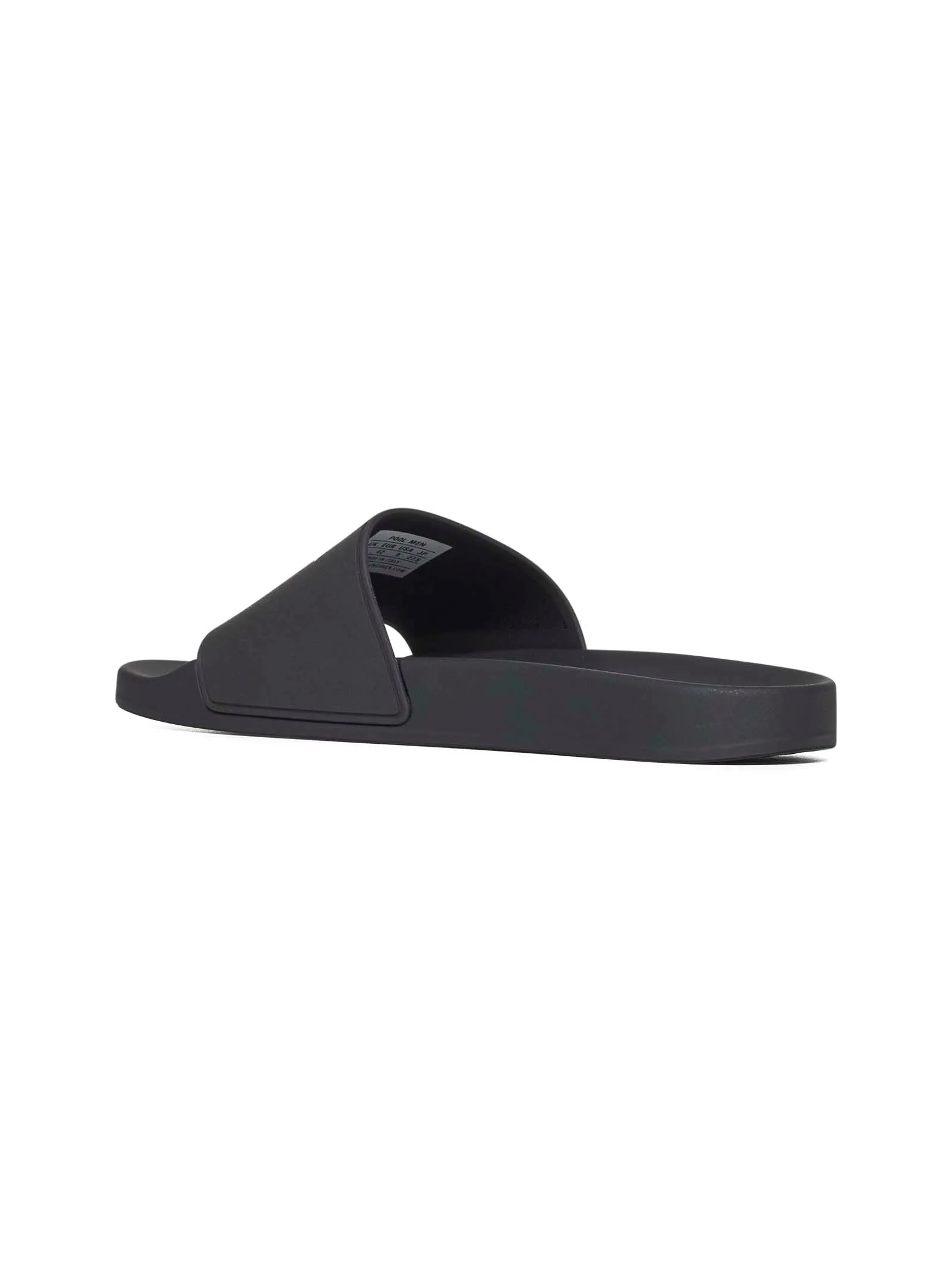 Black rubber Slide Pool sandals
