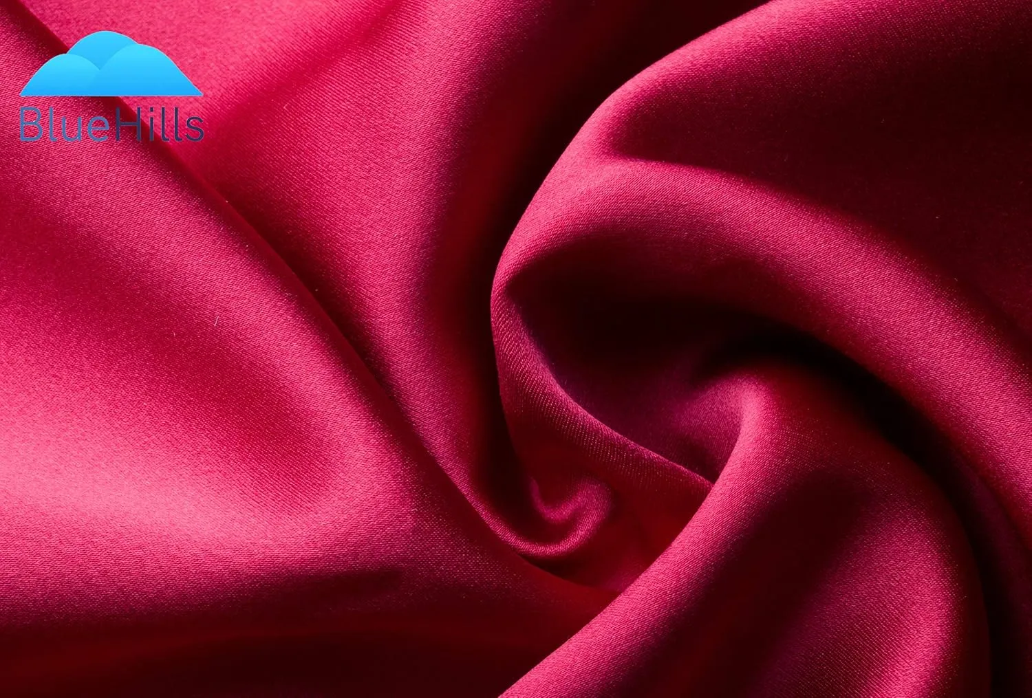 BlueHills Luxury Gift Set - 100% Pure Mulberry Natural Soft Both Sides Silk Pillowcase 2 Pack for Hair and Skin Hidden Zipper & 1 Pure Silk Eye Mask Gift Box 3 Piece Set Burgundy Red Standard S002