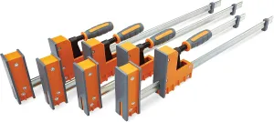 Bora 4 Piece Parallel Clamps for Woodworking Clamps 4 Pack 2 x 24 inch plus 2 x 31 inch Parallel Clamp Spreader Set Bar Clamp 1100 Lbs clamping force Bar Clamp Set 571550I