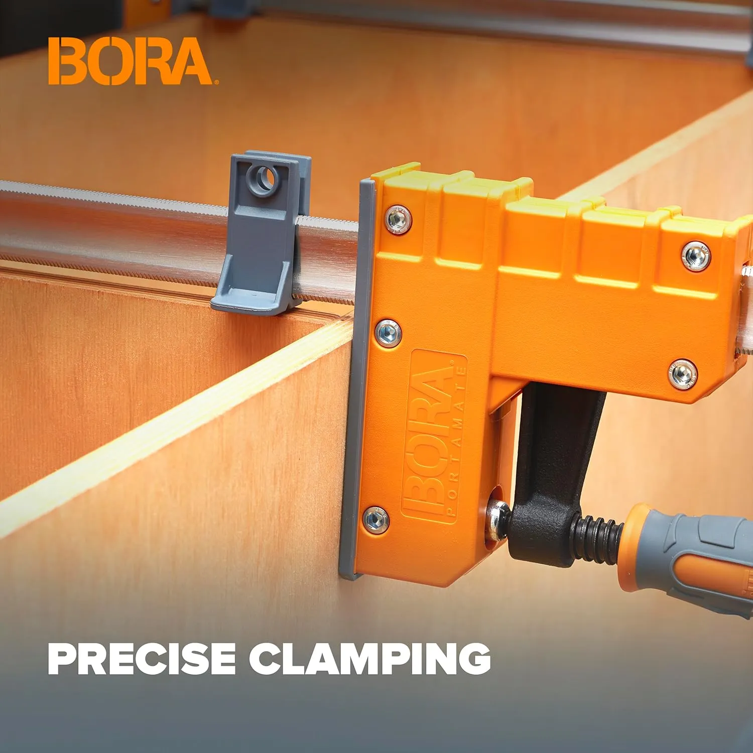 Bora 4 Piece Parallel Clamps for Woodworking Clamps 4 Pack 2 x 24 inch plus 2 x 31 inch Parallel Clamp Spreader Set Bar Clamp 1100 Lbs clamping force Bar Clamp Set 571550I
