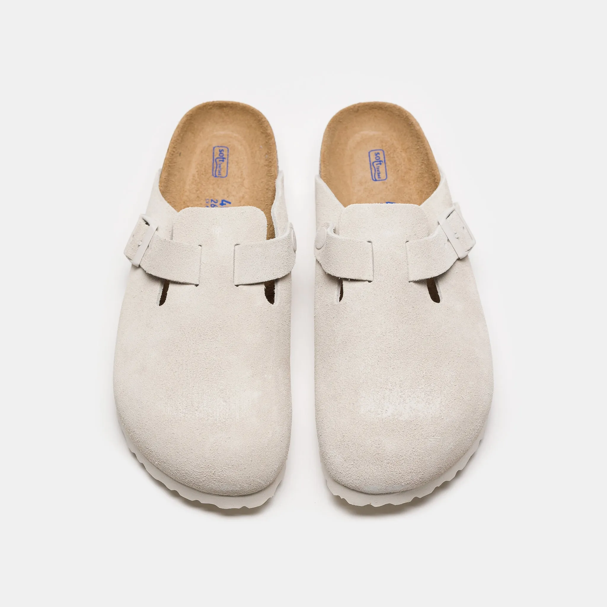 Boston Suede Mule in Antique White