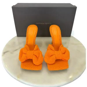 BOTTEGA VENETA - Easy Towel Bow Mule Sandals Sz 39