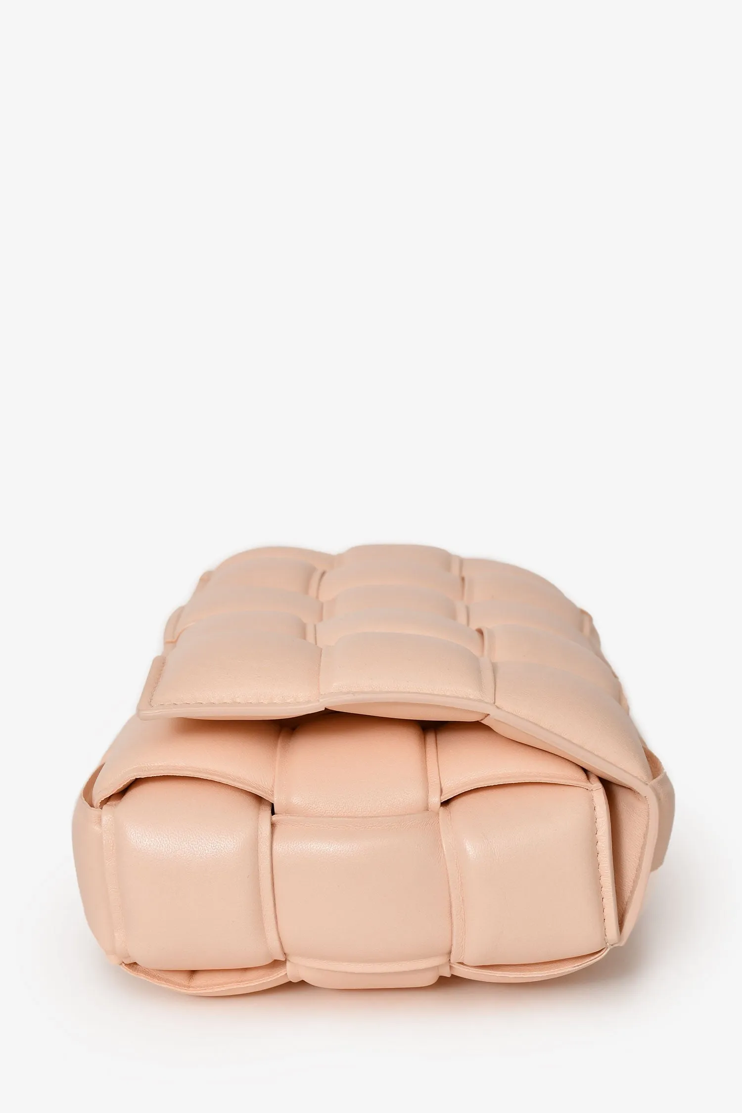 Bottega Veneta Light Pink Leather Padded Cassette Crossbody