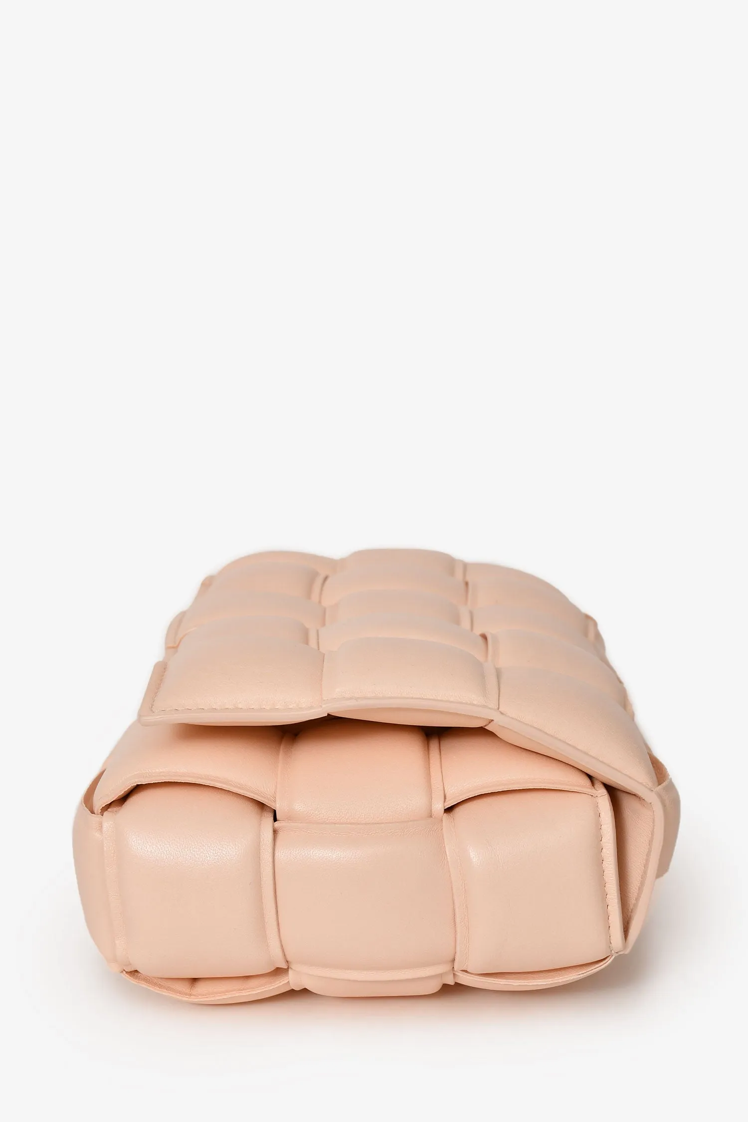 Bottega Veneta Light Pink Leather Padded Cassette Crossbody