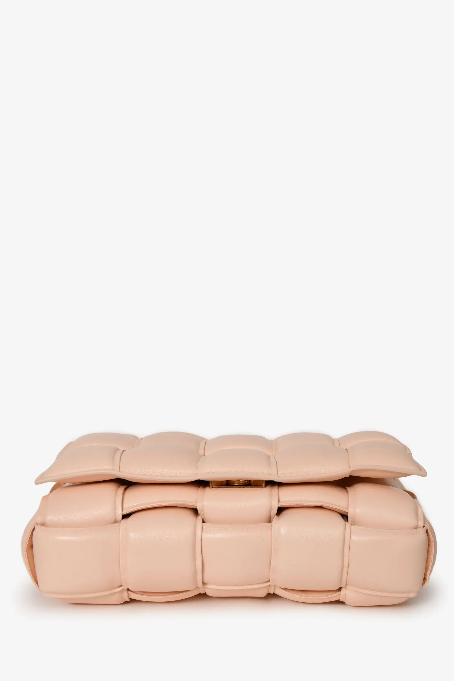 Bottega Veneta Light Pink Leather Padded Cassette Crossbody