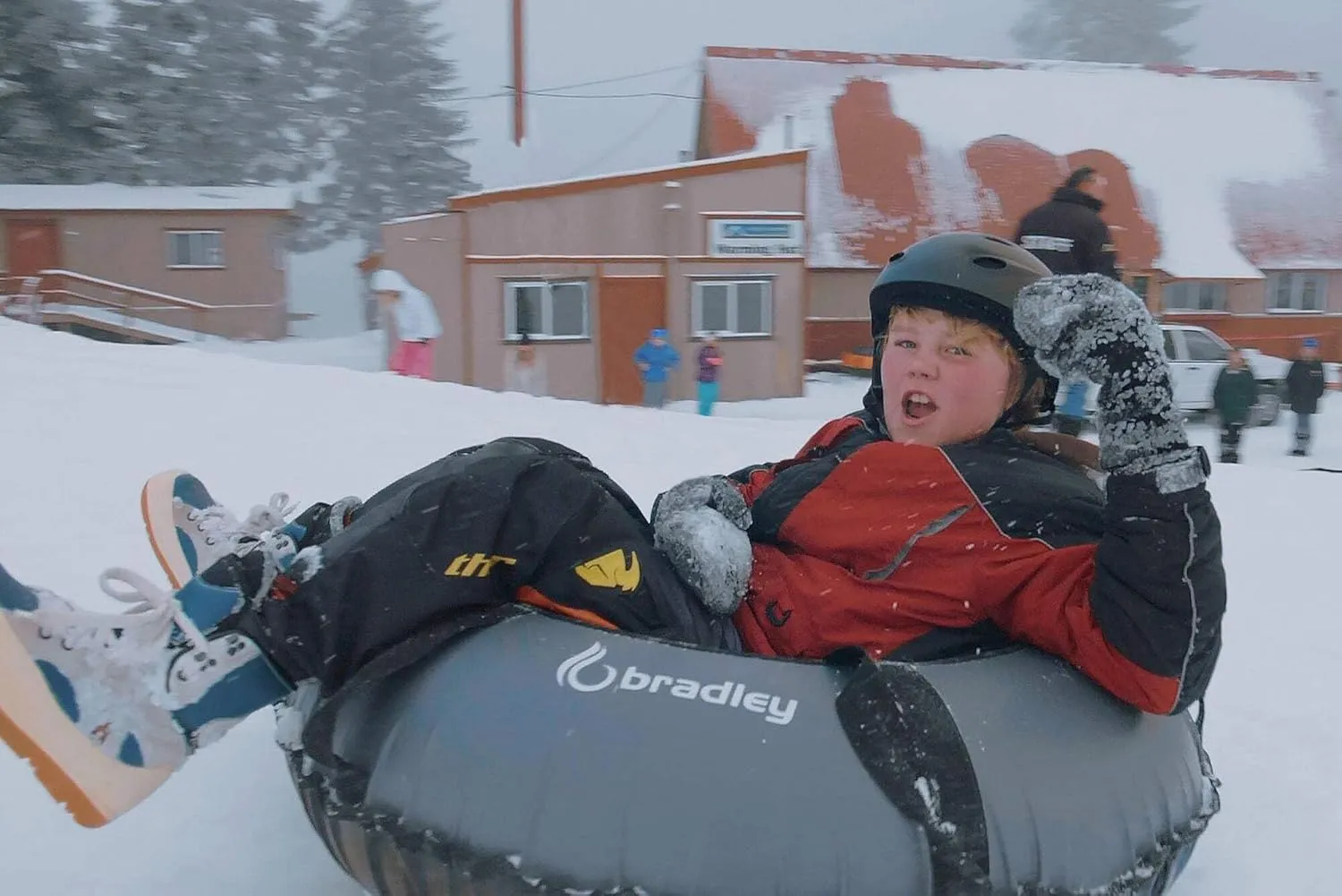 Bradley Heavy-Duty 50" Snow Tube with Reinforced Cover | Rubber Truck Tire Tube Sled for Extreme Sledding, Winter Fun, and Durable Performance in Any Conditions