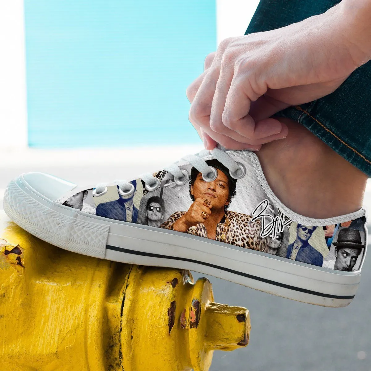 bruno mars mens low cut sneakers