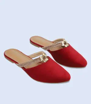 BW10154-RED-Women Mule