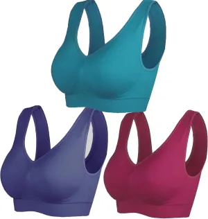 Cabales KINYAOYAO Women's Plus Size High Impact Seamless Racerback Padded Bra
