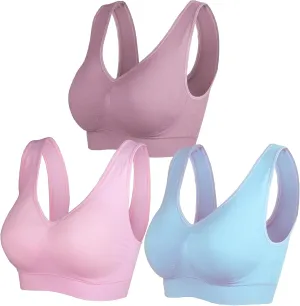 Cabales KINYAOYAO Women's Plus Size High Impact Seamless Racerback Padded Bra